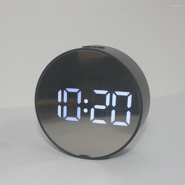 Relógios de mesa redonda ROLOD MULARMENT EXCELENTAL DE ALARMENTO DE CABO DE CABELO MULARLO LED MULMING MULTICOLOR DIGITAL