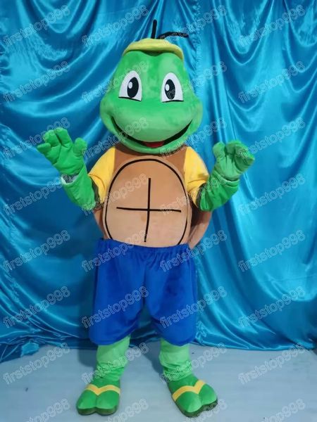 Halloween Baby Turtle Mascot Costume Simulação de desenho animado Personagem de anime Tamanho Adultos Time de publicidade ao ar livre de Natal para homens Mulheres