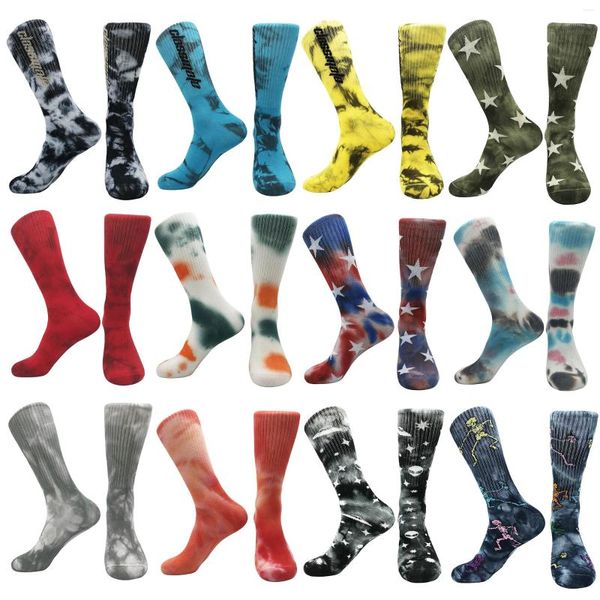 Herrensocken 2022 Baumwolle Herren Kreativer Tie-Dye Cool Fun Party Skateboard Damen Persönlichkeit Stil Student