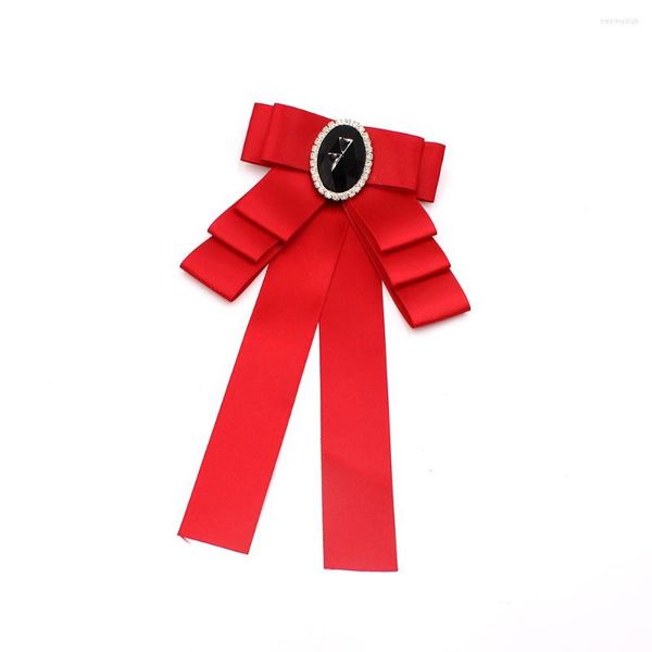 Laço amarra elegante homem adulto homem mulher colarinho de colarinho gravata shinestone liga de casamento comercial calcaça de natal ribbon ribbon pin