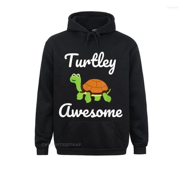 Moletons masculinos moletons masculinos Turtley Awesome Hoodie Funny Turtle Novidade do Partido Especial Dia do Trabalho Manga longa para homens Estilo chinês