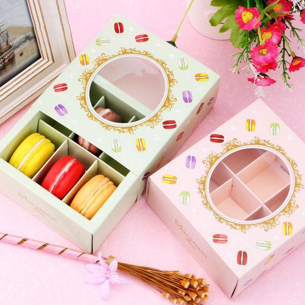 Geschenkpapier Urlaub 20 Stück Macarons Box mit transparentem Fenster DIY Hochzeit Backzubehör Home Party Kuchen Verpackung