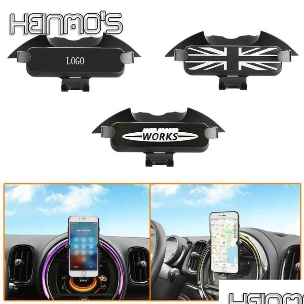 Высокие свечи держатели автомобиля для Mini Cooper Countryman Accessories Clubman F54 F55 F56 F57 F60 CAR GPS Держатель мобильный телефон JCW Grey Sports2010 DHBGQ