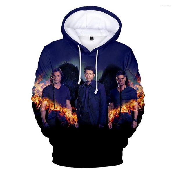 Erkek Hoodies 2022 3D Baskı Supernatural Erkekler/Kadınlar Sonbahar Kış Moda Günlük Sweatshirts Yaratıcı Harajuku Kazak Paltolar