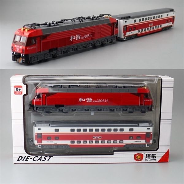 Diecast Model Car 1 87 liga para trás Modelo de trem Transporte Toys Infantil Gift in Packaging Simulation Sound e Light Wholesale 220930