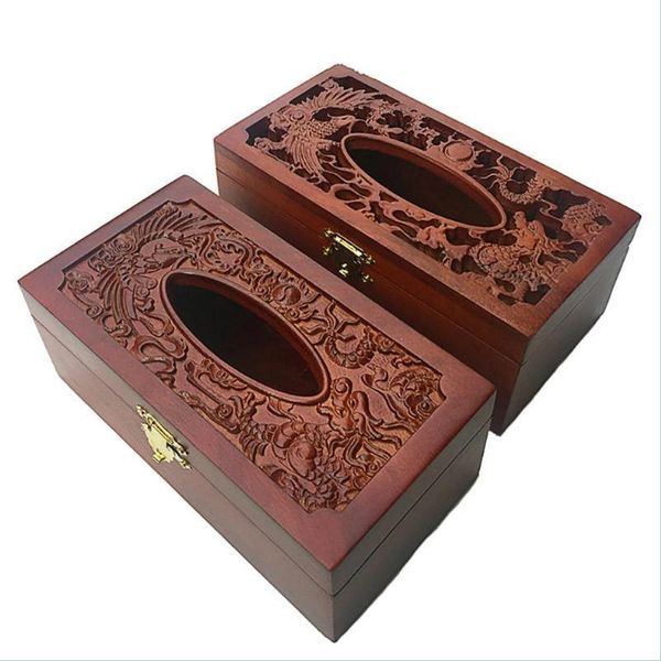 Коробка для ткацений салфетки Винтажный деревянная полость на варенье из варки для салфетки держатель салфет