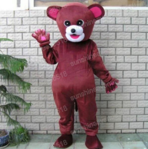 Halloween Teddy Bear Mascot Costume Animal Tema Carnival Dresses Fancy para Homens Mulheres Unissex Adultos Roupa Fursuit de Festro de Natal Vestido de Festa de Natal