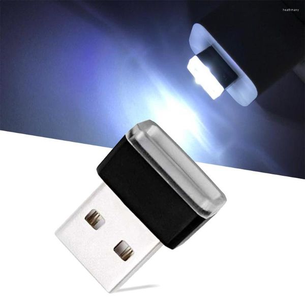 Luzes noturnas Min Auto USB LED atmosfera leve Lâmpada decorativa Iluminação de emergência Universal PC Plug e Play Red Blue Whitepink