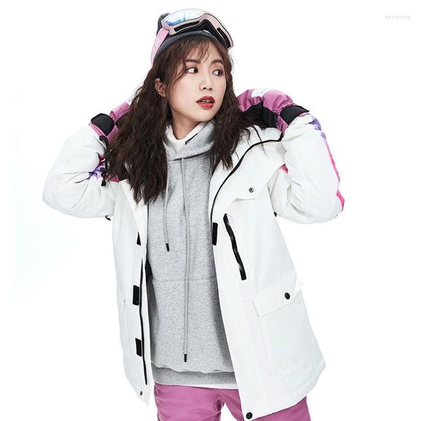 Jackets de esqui feminino terno de esqui grossa inverno quente jaqueta snowboard esportes esportes de esportes ao ar livre casaco de neve