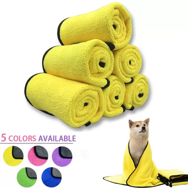 Asciugamani per cani e gatti ad asciugatura rapida Asciugamani in fibra morbida Asciugamano da bagno assorbente per l'acqua Comodo asciugamano per la pulizia del negozio di animali Forniture per animali domestici 930