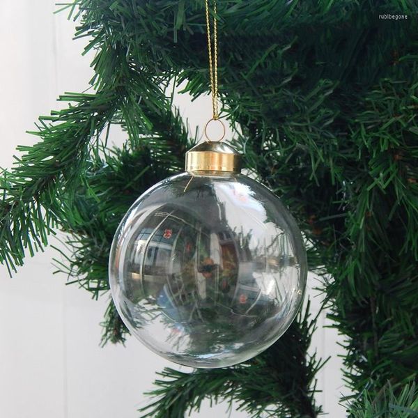 Party-Dekoration, 30 Stück/Packung, Durchmesser 6 cm, Mini-Größe, transparente Glaskugel, Weihnachtstag, dekorativer hängender Kugelanhänger