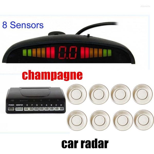 Câmeras de câmeras de vista traseira do carro Sensores de estacionamento 22,5 mm 12V para todos os carros Kit de sensor LED de assistência reversa Monitor de radar Sistema de alarme Alerta de alarme