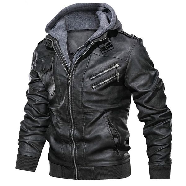 Мужская мотоциклетная куртка из искусственной кожи с косой молнией, брендовая военная осенняя куртка из искусственной кожи, пальто европейского размера S-5XL 220930