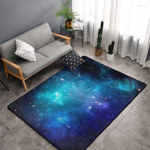 Tapetes galáxia nebulosa espacial quarto quarto sala de estar cozinha piso de tanta porta infantil tocando banho yoga