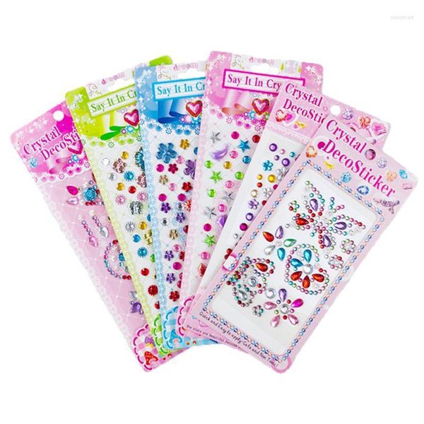 Confezione regalo Set di adesivi per bambini Adesivi autoadesivi in cristallo acrilico per decalcomanie per auto Accessori per lo styling Art Diamond Scrapbooking