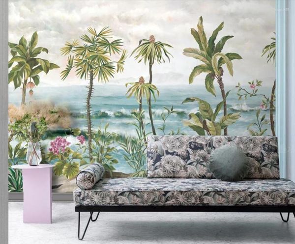 Customized 3D Mural Wallpaper - Tropical Style Plant Art by [Brand]