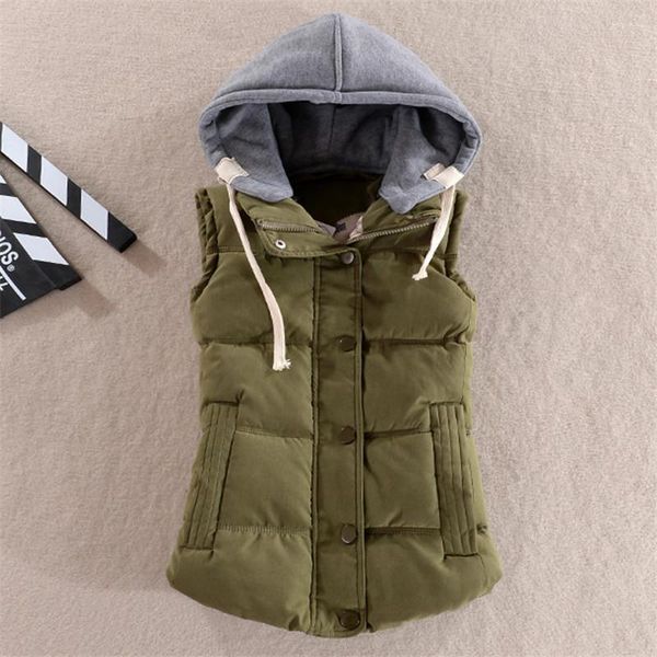 Gilet da donna Gilet invernale da donna 2022 Gilet di cotone sottile per le donne Coletes Giacca femminile Cappotto Rosso Caldo Piumino Capispalla 10 colori