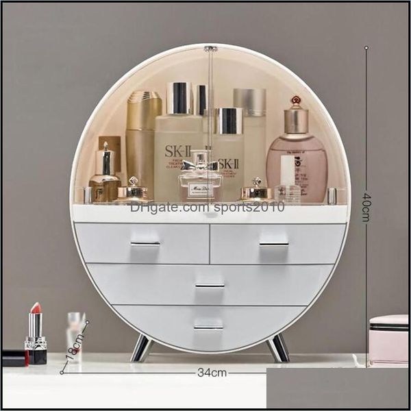 Organização de armazenamento do banheiro Caixa de maquiagem de portas duplas magnéticas Máscara de batom à prova de pó Produto de beleza de beleza Produto Drop de dhbld