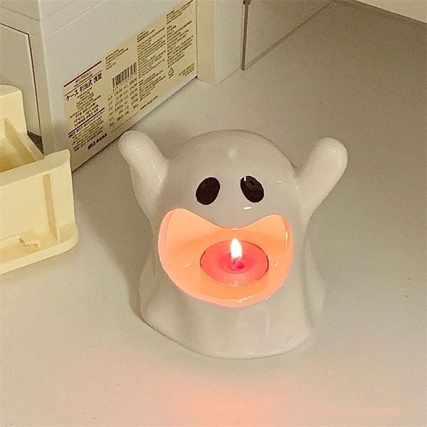 Mum Tutucular Cadılar Bayramı Seramikleri Hayalet Çubuk Kokulu Asılı Tealight Stick Düğün Melek Masa Dekoru 220929