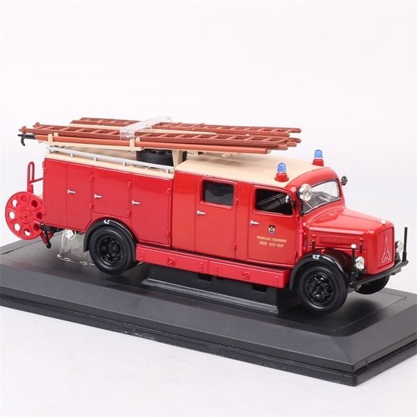 Diecast Model Car Kids 1/43 Escala 1941 Magirius Deutz S3000 SLG Alemanha Caminhão de Bombeiros Motor Ladder Lorry Diecasts Veículos de brinquedo Modelos de carros Réplica 220930