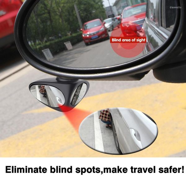 Decorazioni interne 360 rotazione regolabile convesso specchietto retrovisore auto punto cieco grandangolare ruota anteriore assistita