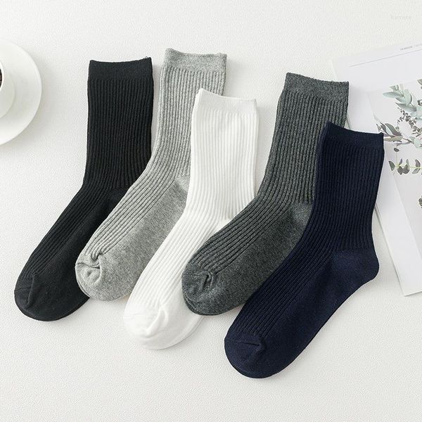 Herrensocken, 1 Paar, einfarbig, Baumwolle, Arbeit, Sport, Winter, Weiß, Schwarz, warm, Thermo-Basketball, Herren, elegant, hochwertig