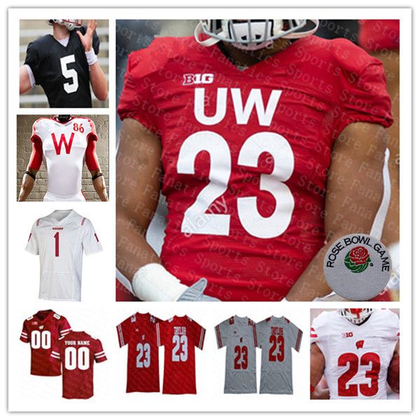 Wisconsin Badgers College-Football-Trikot Tanner Mordecai Braelon Allen Chez Mellusi Will Pauling Chimere Dike Bryson Green Hunter Wohler Jake Chaney Njongmeta 4X