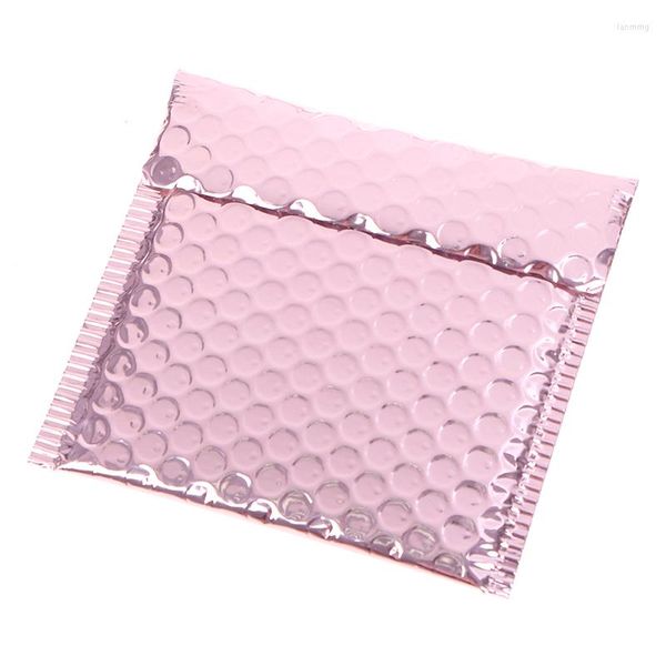 Embrulho de presente 10pcs Rose Gold Foil Bubble Mailer/Rose Envelonce para embalagens Favor de casamento envelopes de bagmailing por atacado