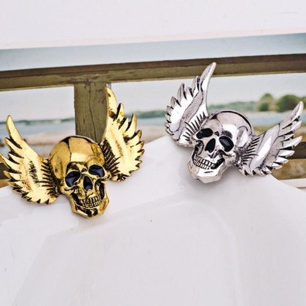 Broches Pino de broche de caveira de metal de alta qualidade para homens Mulheres Acessórias de roupas de design exclusivas Jóias de Halloween