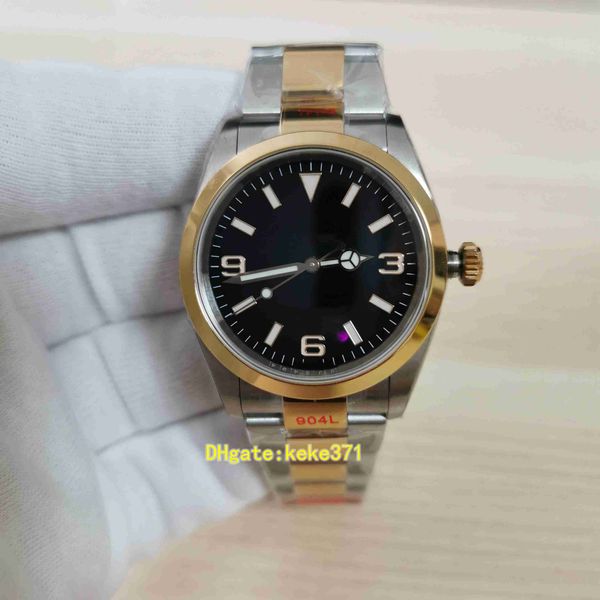 EWF de qualidade perfeita 124273 36mm Watch Universal Dial Black Gold Aço Aço Aço Dois Tons 904L Sapphire 3230 MOVIME