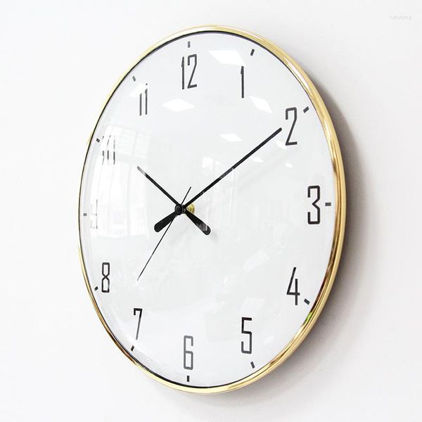 Настенные часы золотые роскошные цифровые часы Металл тихий большие современные часы дома большая кухня Reloj de Pared подарок