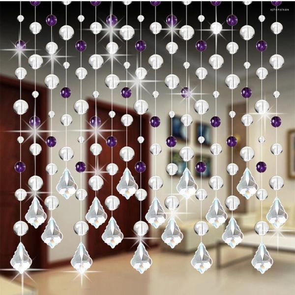 Tenda Moda Perline di vetro di cristallo Decorazione domestica per interni Forniture per fondali nuziali di lusso Soggiorno Camera da letto Finestra