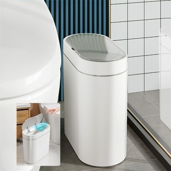 Pattumiere 7L Smart Sensor Trash Kitchen Home Automatic Can per camera da letto Bagno HouseholdToilet Impermeabile Garbage con coperchio 220930