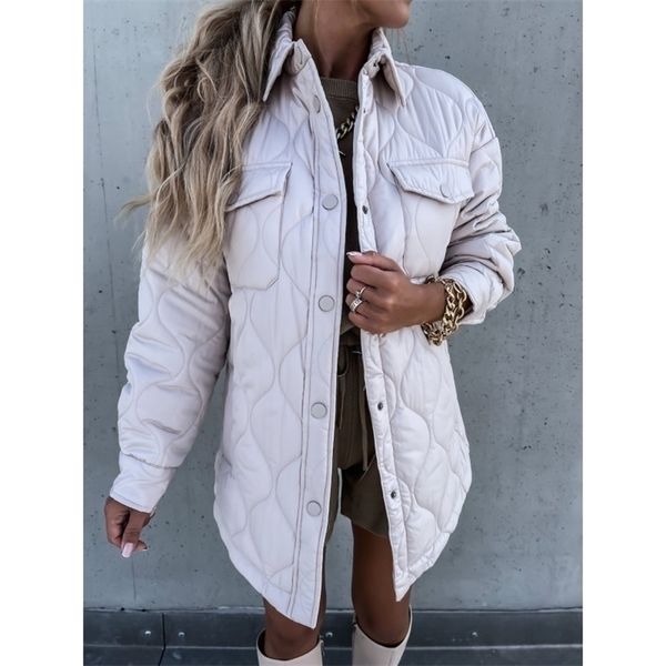 Parka da donna in piumino da donna invernale vintage in caldo cotone con cintura imbottita femminile lungo e sottile bianco trapuntato oversize per donna 220929