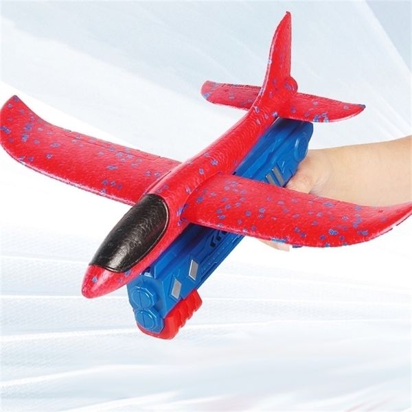 Modellino auto 35 cm Schiuma Aereo Aliante Lanciatore a mano Pistole Inerziale Aereo EPP Bolla s Catapulta Bambini Giocattoli da esterno 220930