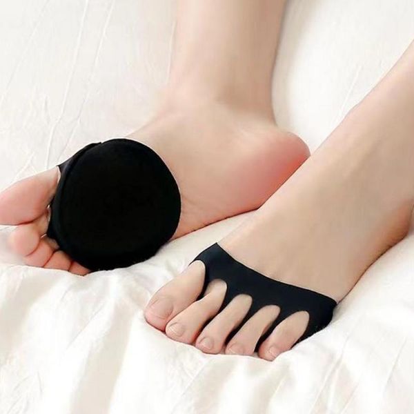 Mulheres meias de meias grandes insolas invisíveis de nylon úteis separador de dedos macios de dedos 2 PCs/setsocks