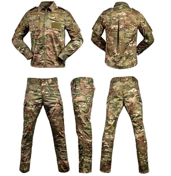 Herren Jacken Tarnung Militäruniform Taktische Kleidung Männer Armee Combat Shirt CargoMen's
