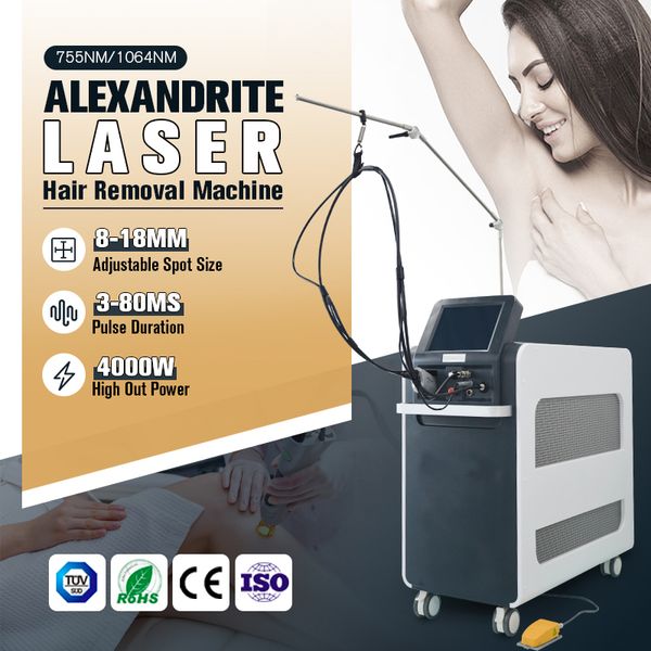 755 alex laser 1064 nd yag depilação alexandrite máquina a laser fda ce aprovado uso clínico equipamento de beleza uh lâmpada importada