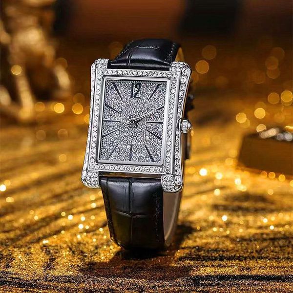 Роскошные женские часы Designer Fashion Watch Trend Prettangle 2022 Подлинные часы Ladies Full Diamond Waterproper Quartz Women Watchs DGDF