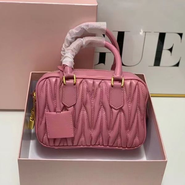 Розовая сугао женщин, сумка для плеч, пакет с кросс кудря, роскошный дизайнерский модный кошелек с коробкой высочайшей качественной кожаной сумки для покупок юни-0808-210