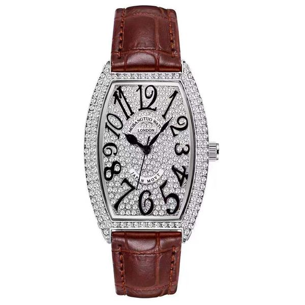 Luxury feminino relógios designer New All-Match Ladies genuínas Assista Modelo Digital Gypophila Quartz Mulheres à prova d'água Assista a moda em forma de barril GFG