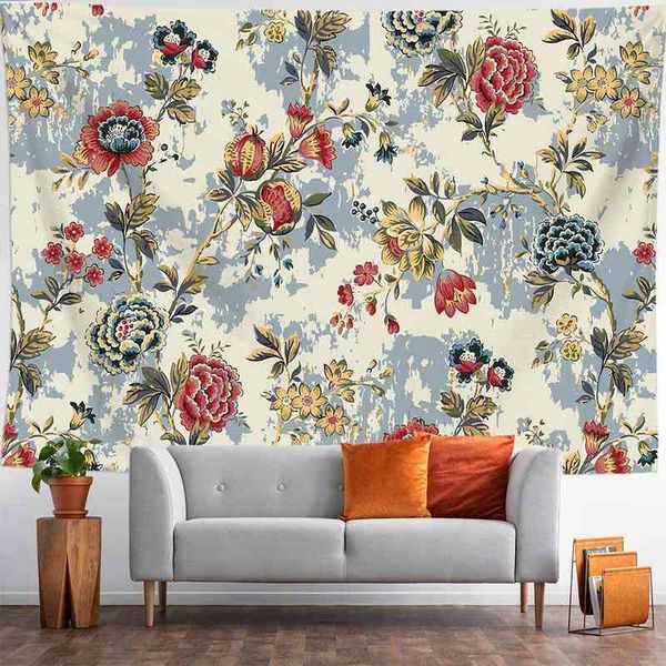 Flower Carpet Wall Hanging Fantasy Flowers Home Decor Spread Sheet Cloth J220804