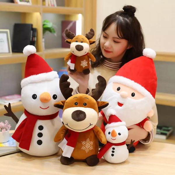 Kuscheltiere Großhandel 23 cm Weihnachtsplüschpuppe Weiches Plüschtier Plüschpuppen Geschenke für Kinder Geburtstagsgeschenk