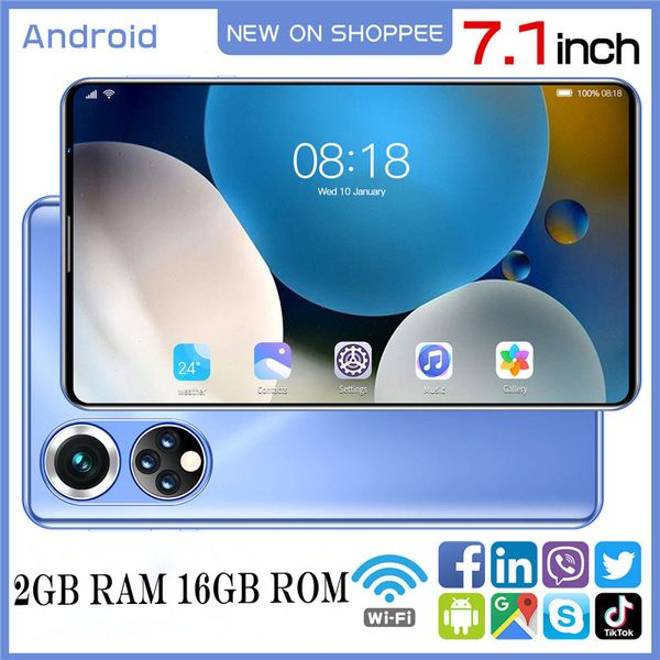 7.1inch Tablet 2GB RAM 16GB ROM Çift SIM 3G WCDMA Ağı Android Oyun Çalışma Çalışması WiFi GPS PC X50