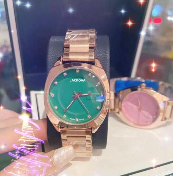 В продаже прекрасная нержавеющая сталь Quartz Fashion Women Time Time Time Watch 37 мм Auto Date Женская девочка роскошные роскошные часы наручных часов.