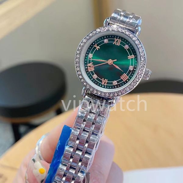 Nieuw luxe dameshorloge geïmporteerd quartz uurwerk mode prachtige lederen band / stalen band horloge