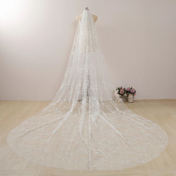 Stelle romantiche Luna Velo da sposa 2023 Argento Scintillio scintillante Veli di stelle Avorio Costellazione Cattedrale Velo da sposa Velo luccicante Cappella Pavimento Valzer Lunghezza Y2K