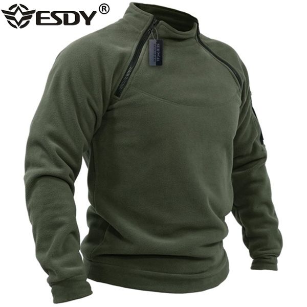 US Herren Taktische Outdoor-Jacke Jagdkleidung Warme Reißverschlüsse Fleece Pullover Mann Winddicht Frühling Wintermantel Thermo-Unterwäsche 220811