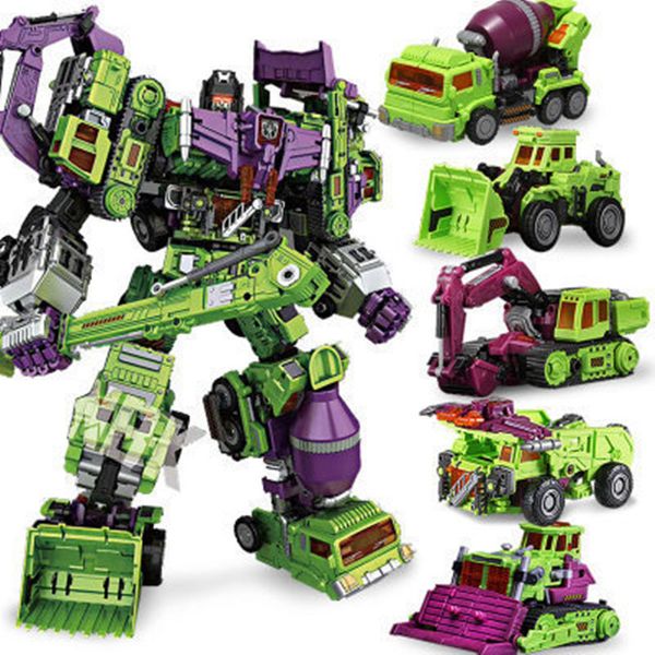 NBK atacado NBK Oversize Devastator Transformater Toys Boy Robot Robot Caminhões de escavadeiras Modelo Ação da figura infantil brinquedo adulto