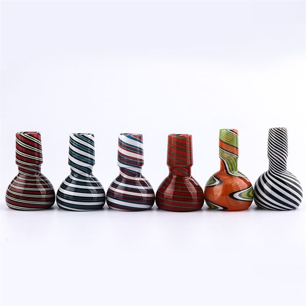 DHL Smoking Colorful Wig Wag Glass Bubble Bowl 14mm Male Heady Slides Ciotole Pezzi per tabacco Herb Glass Water Bong Dab Rigs Pipes